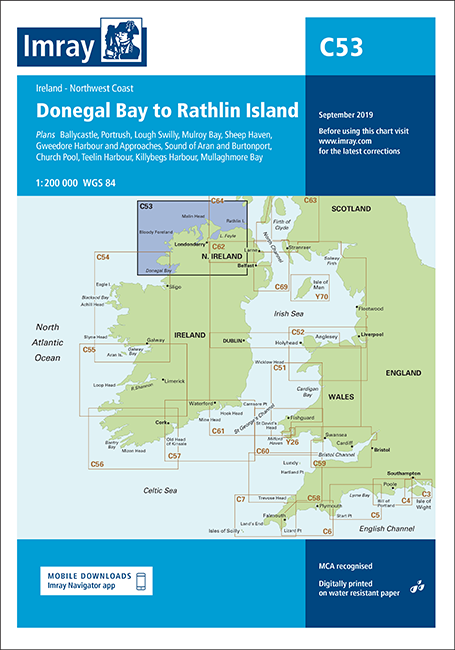 C53 Donegal Bay to Rathlin Island (Imray Chart)