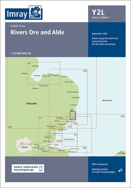 Laminated Y2 Rivers Ore and Alde (Imray Chart)
