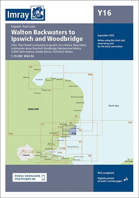 Y16 Walton Backwaters to Ipswich & Woodbridge (Imray Chart)