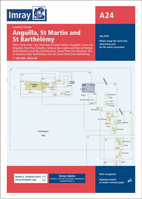 A24 Anguilla, St Martin and St Barthélémy (Imray Chart)