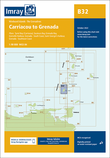 B32 Carriacou to Grenada (Imray Chart)