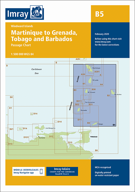 B5 Martinique to Tobago and Barbados (Imray Chart)