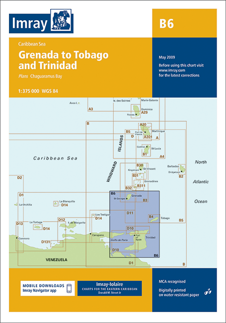 B6 Grenada to Tobago and Trinidad (Imray Chart)