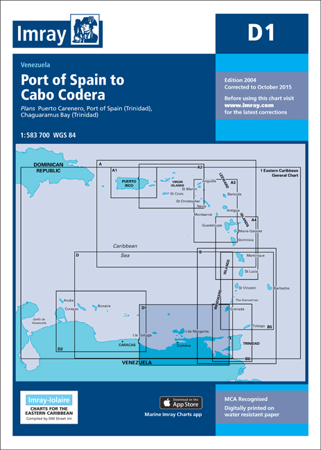 D1 Port of Spain to Cabo Codera (Imray Chart)