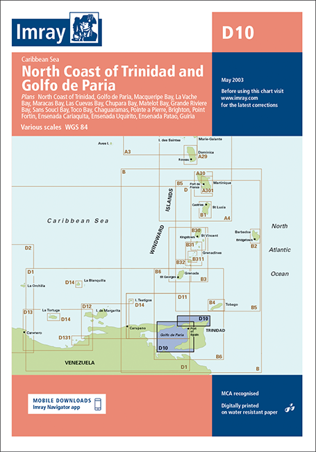 D10 North Coast of Trinidad and Golfo de Paria (Imray Chart)