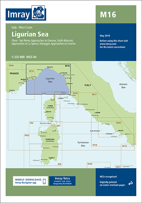 M16 Ligurian Sea (Imray Chart)