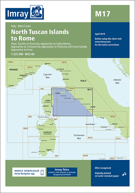 M17 North Tuscan Islands to Rome (Imray Chart)