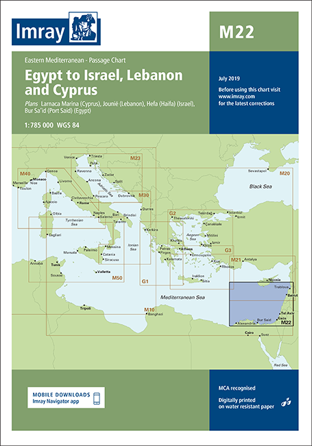 M22 Egypt to Israel, Lebanon and Cyprus (Imray Chart)