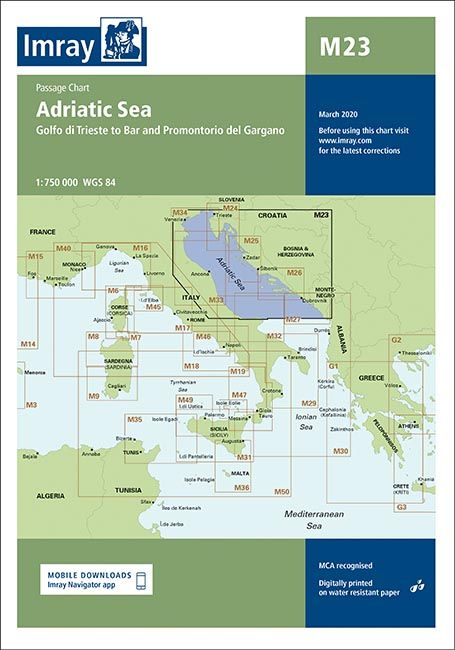 M23 Adriatic Sea Passage Chart (Imray Chart)