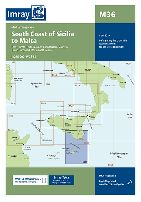 M36 South Coast of Sicilia to Malta (Imray Chart)
