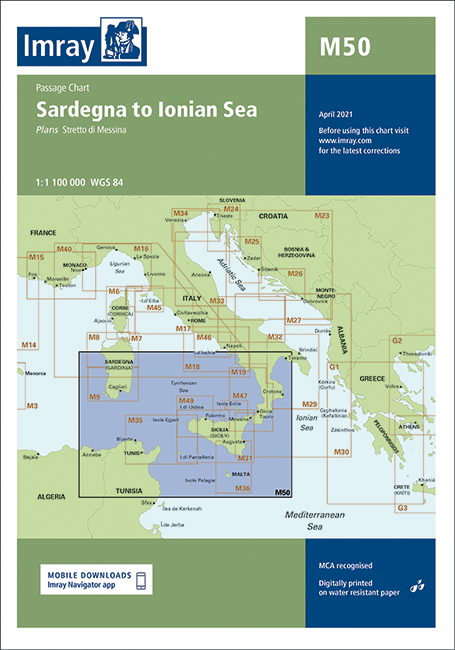 M50 Sardegna to Ionian Sea (Imray Chart)
