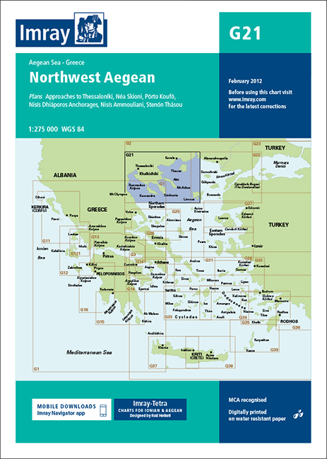 G21 Northwest Aegean Sea (Imray Chart)