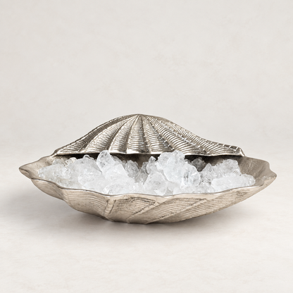 Clamshell Solid Champagne Ice Bucket ~ Wine Cooler