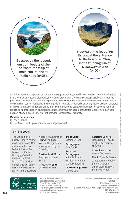 Lonely Planet Ireland, 17th edition 2026