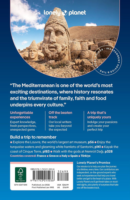 Lonely Planet Mediterranean Europe 12th edition, 2026