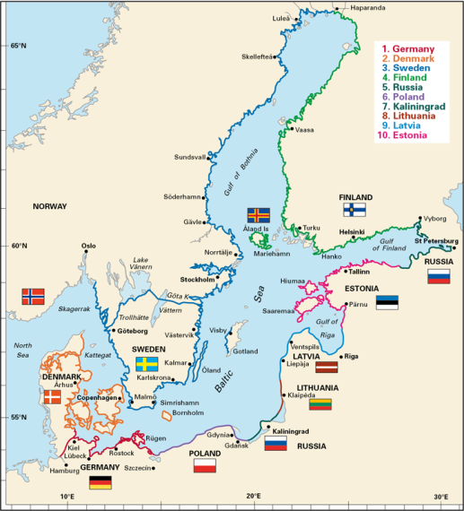 The Baltic Sea and Approaches