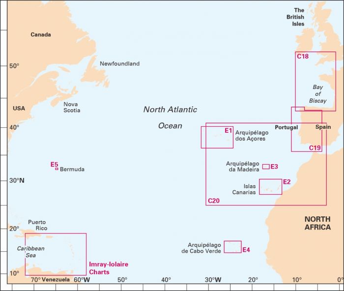 100 North Atlantic Ocean Passage Chart (Imray Chart)