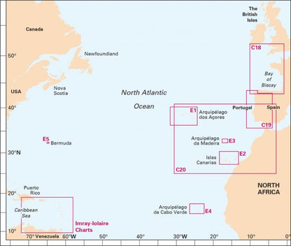 100 North Atlantic Ocean Passage Chart (Imray Chart)