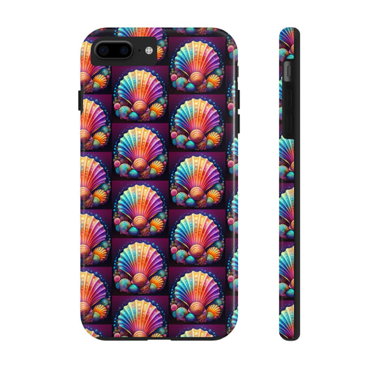 Vibrant Sea Shell Tough Phone Case - Colorful Ocean-Inspired Design