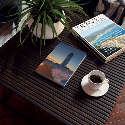 'Winter Lighthouse Sunrise Walk' Hard Backed Journal - Perfect for Inspiration and Reflection