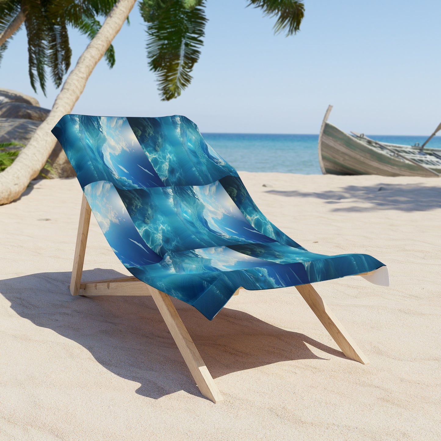 Beach Towel - Sun-Soaked Days and Ocean Waves Design