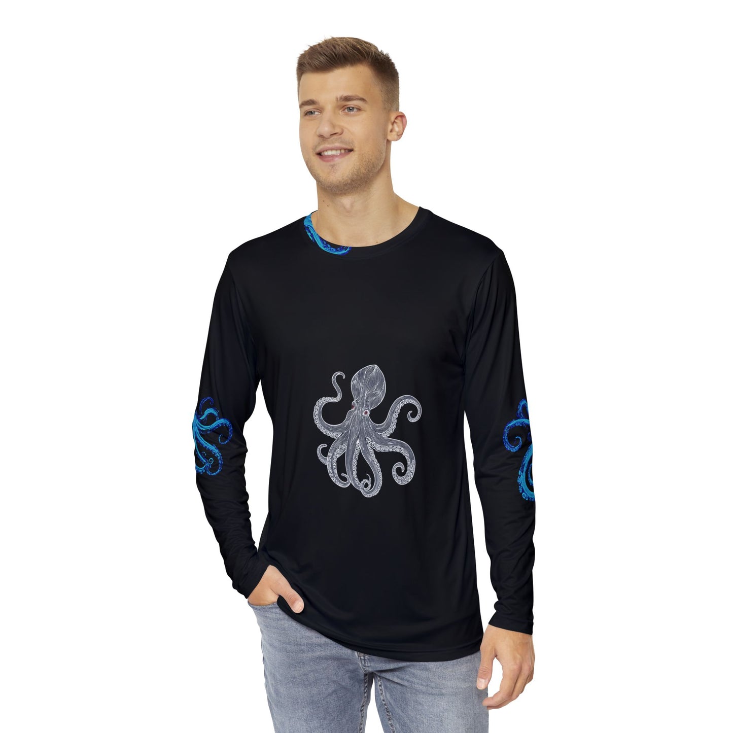 Men's Long Sleeve Shirt - Vibrant Octopus Design - Boat-Stuff Collection