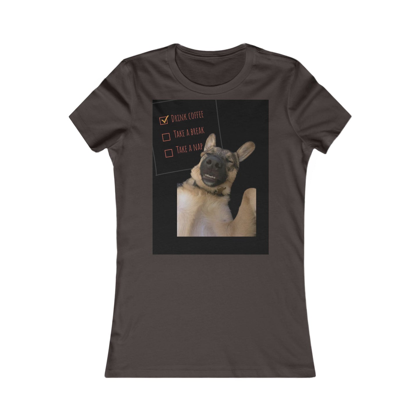 Women's Favorite Sleepy Coffee Dog Tee