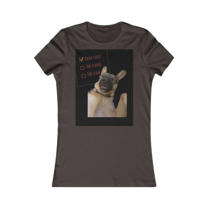 Women's Favorite Sleepy Coffee Dog Tee