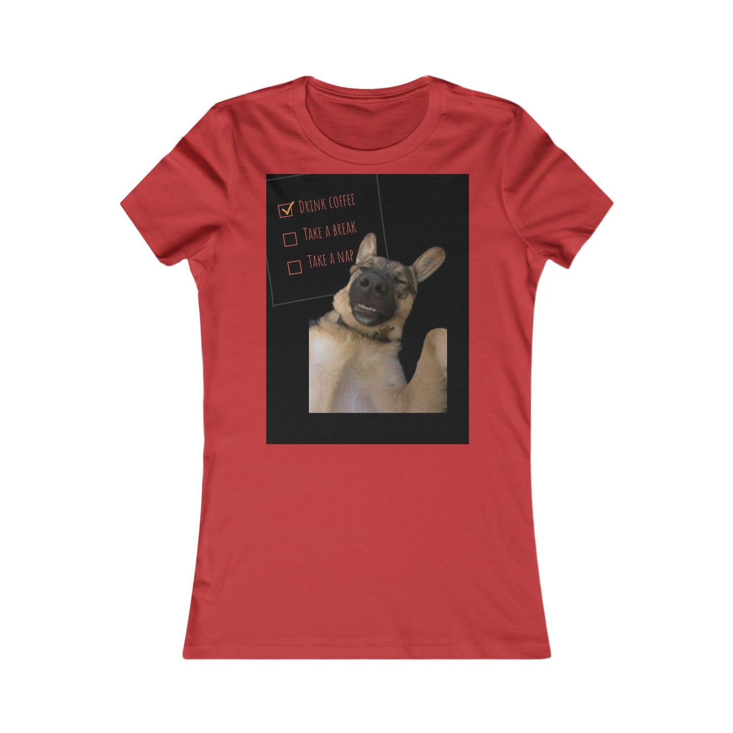 Women's Favorite Sleepy Coffee Dog Tee