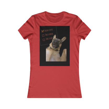 Women's Favorite Sleepy Coffee Dog Tee