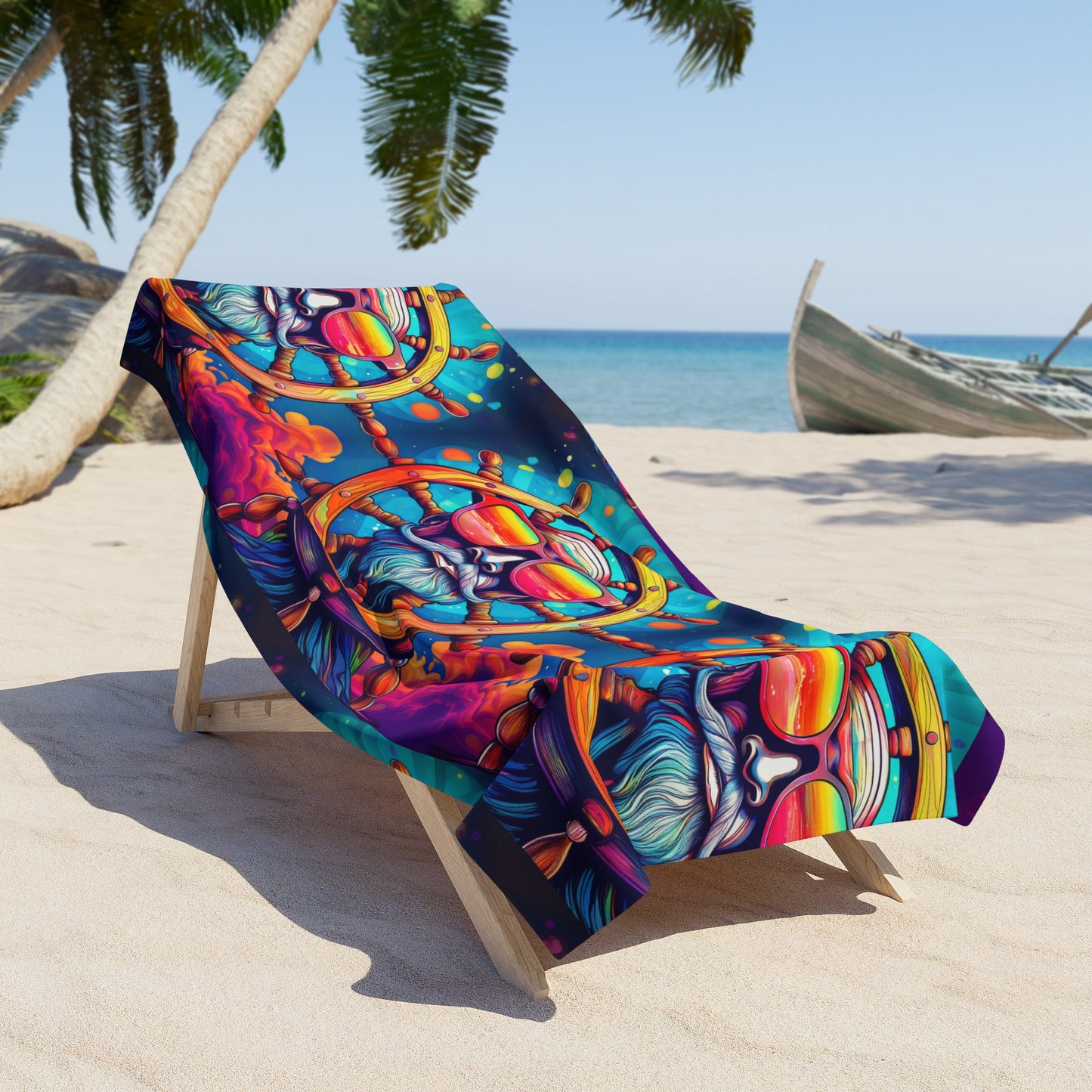 Beach Towel - Sun-Soaked Days and Ocean Waves Design