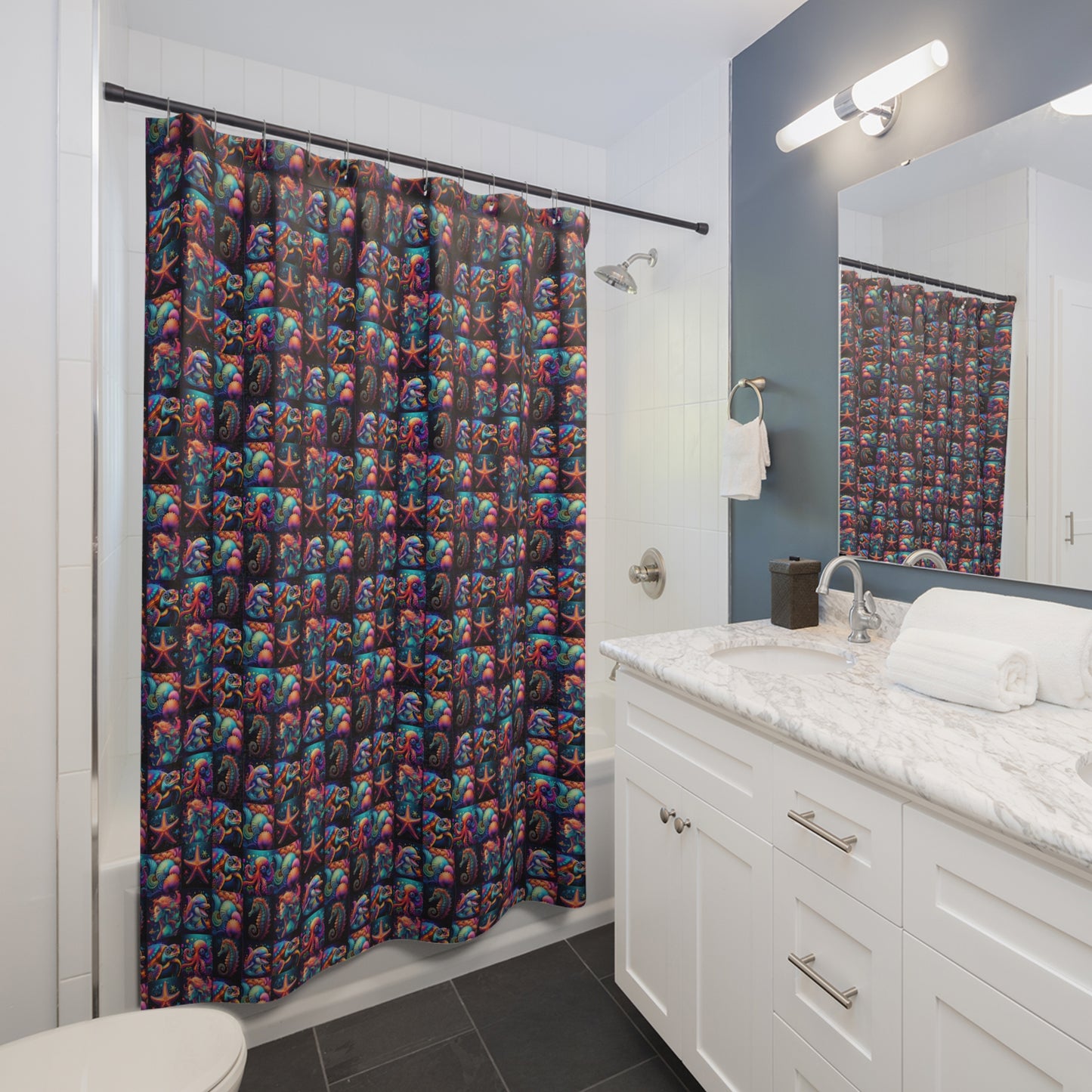 Vibrant Underwater Fantasy Shower Curtain