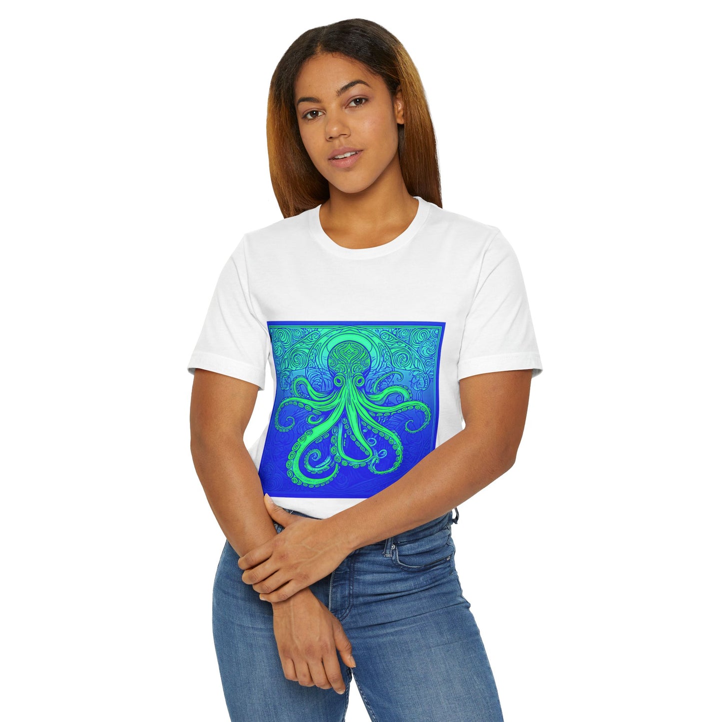 Octopus Jersey T-Shirt - Casual Cool Artistic Unisex Tee Shirt