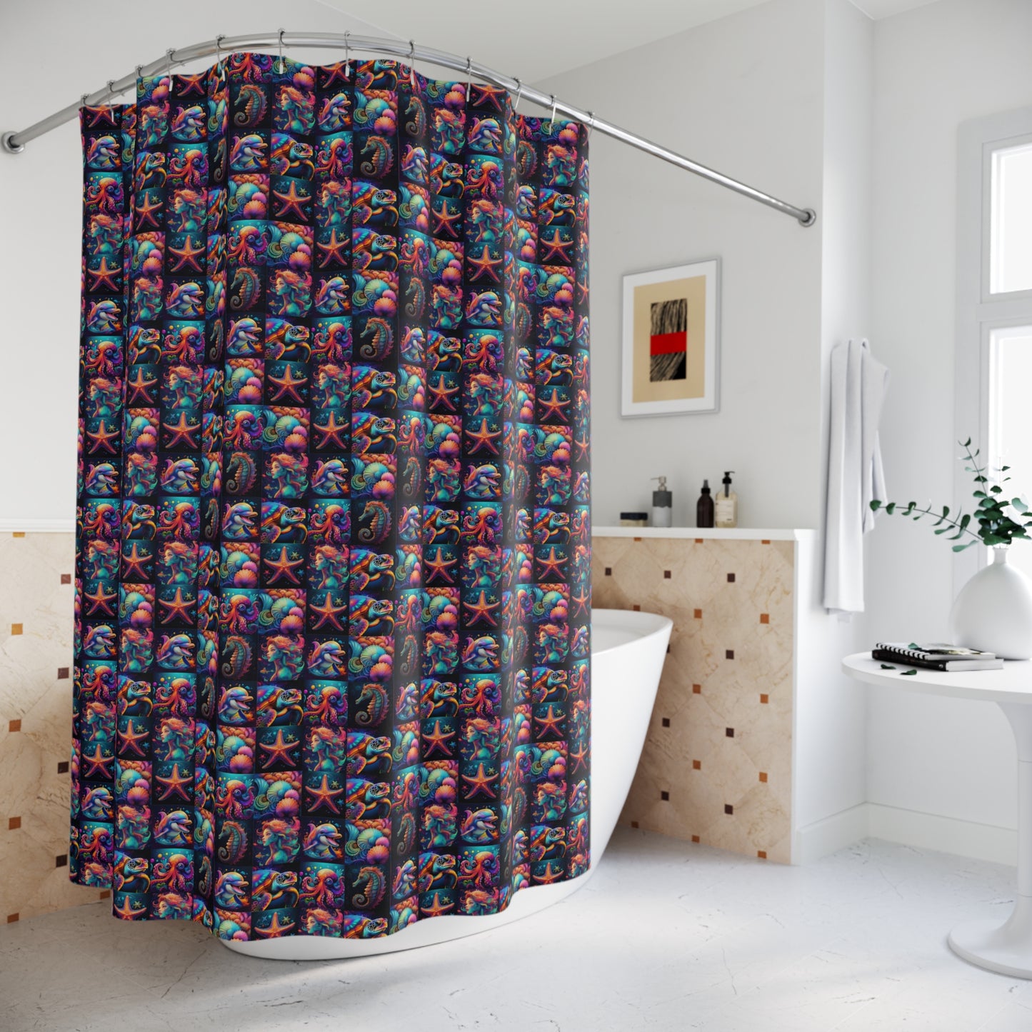 Vibrant Underwater Fantasy Shower Curtain