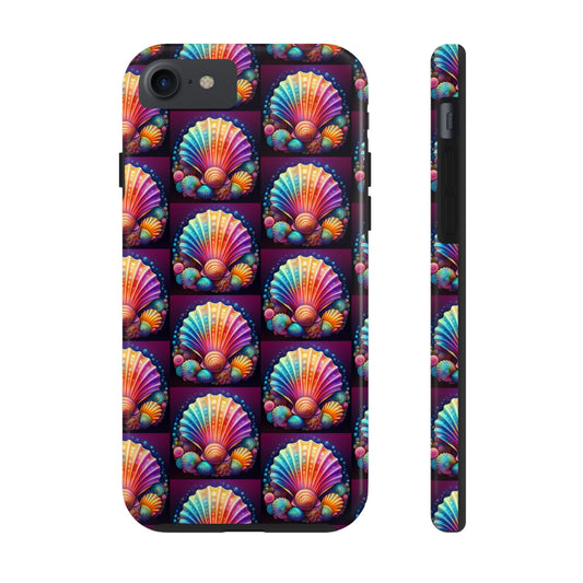 Vibrant Sea Shell Tough Phone Case - Colorful Ocean-Inspired Design