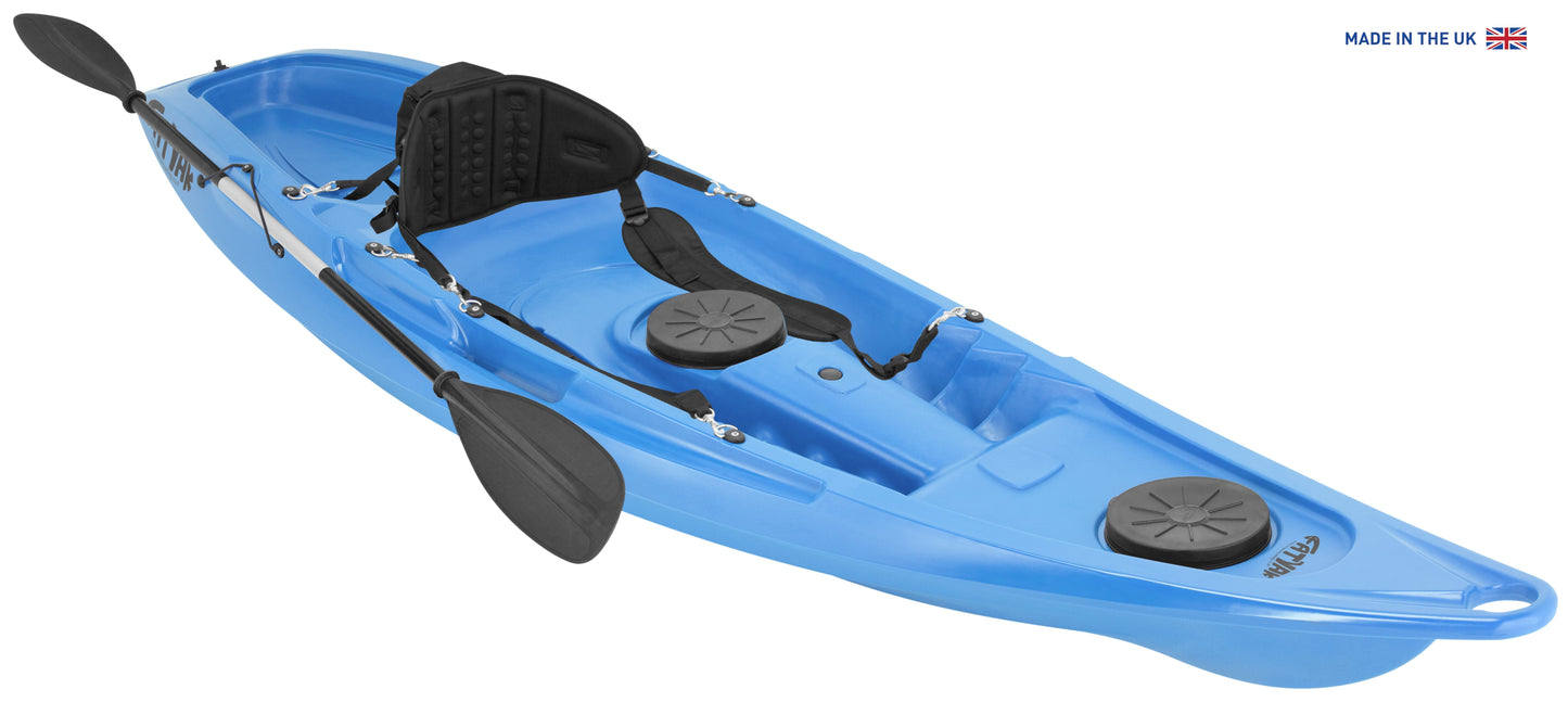 Kaafu Solo Fishing Kayak | Plastic Neutral | Blue | Complete Package