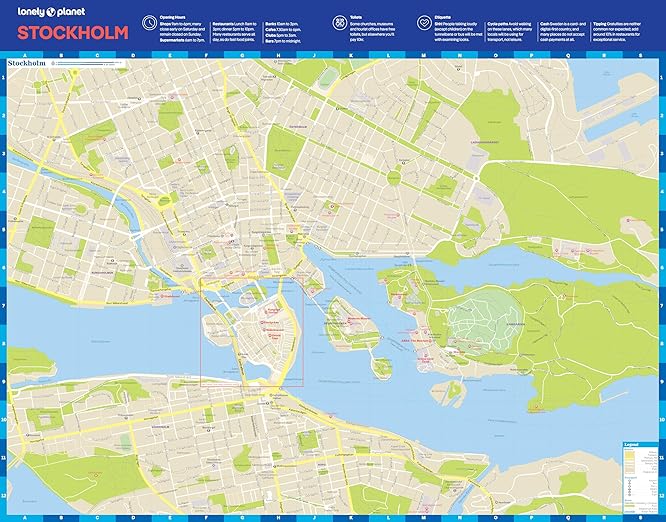 Lonely Planet Stockholm City Map Boat Stuff Lonely Planet Stockholm City Map Boat Stuff