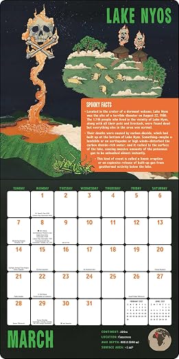 Spooky Lakes 2027 Wall Calendar