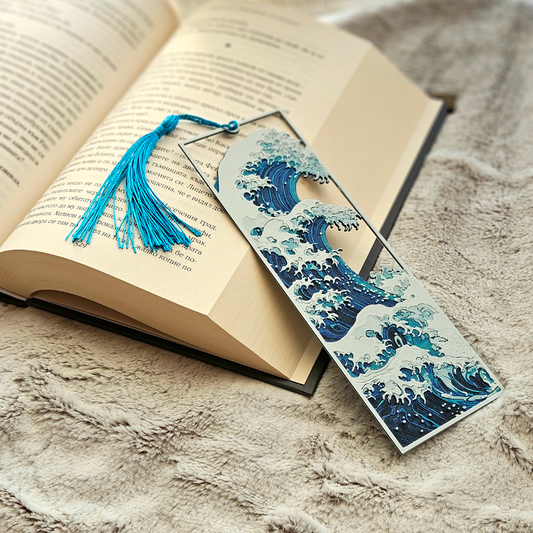 The Great Wave Bookmark | Japanese Art Book Mark | 3D Printed Gift for Readers