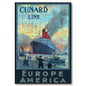 Vintage Poster - Cunard Line - Victory Wooden Puzzles