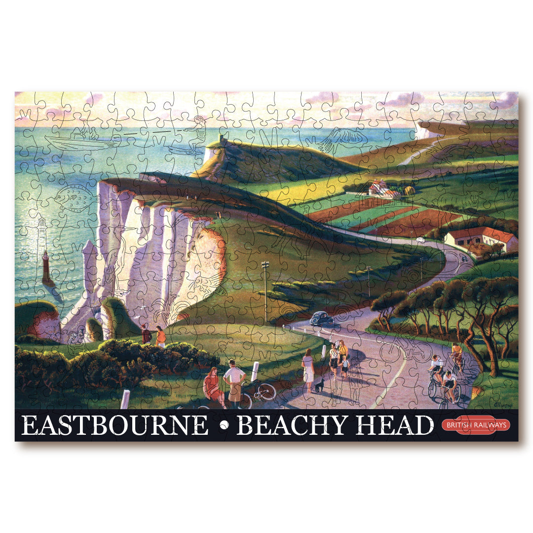 Vintage Poster - Eastbourne - Victory Wooden Puzzles