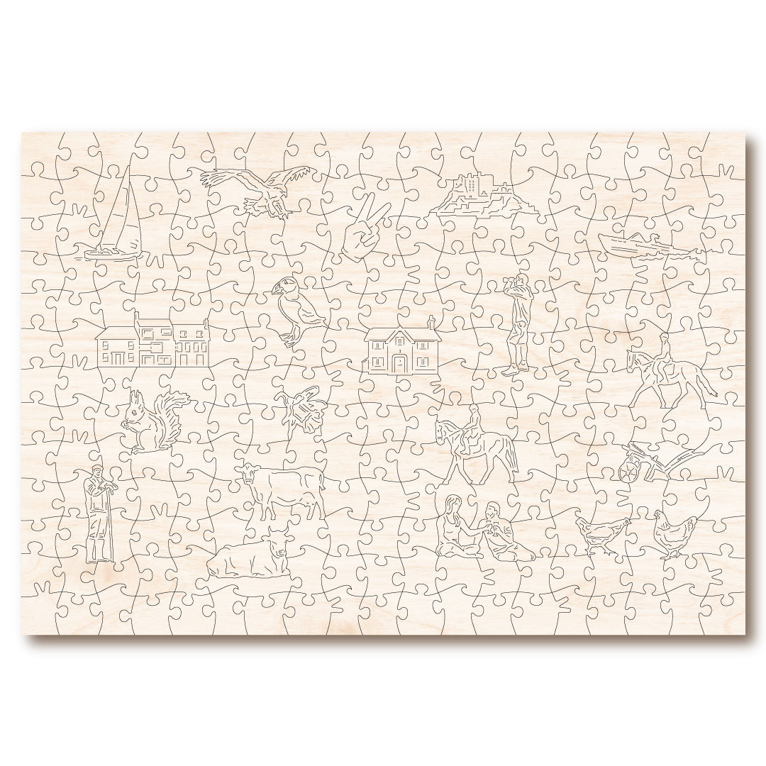 Vintage Poster - Jersey - Victory Wooden Puzzles