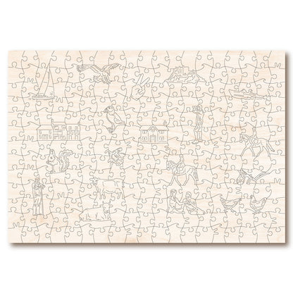 Vintage Poster - Jersey - Victory Wooden Puzzles