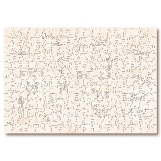 Vintage Poster - Jersey - Victory Wooden Puzzles