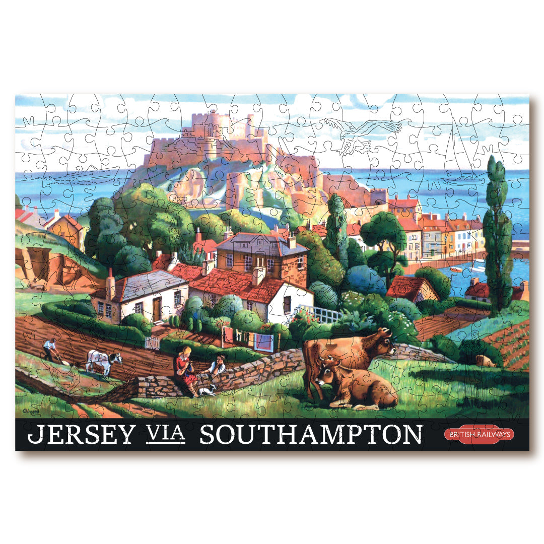 Vintage Poster - Jersey - Victory Wooden Puzzles