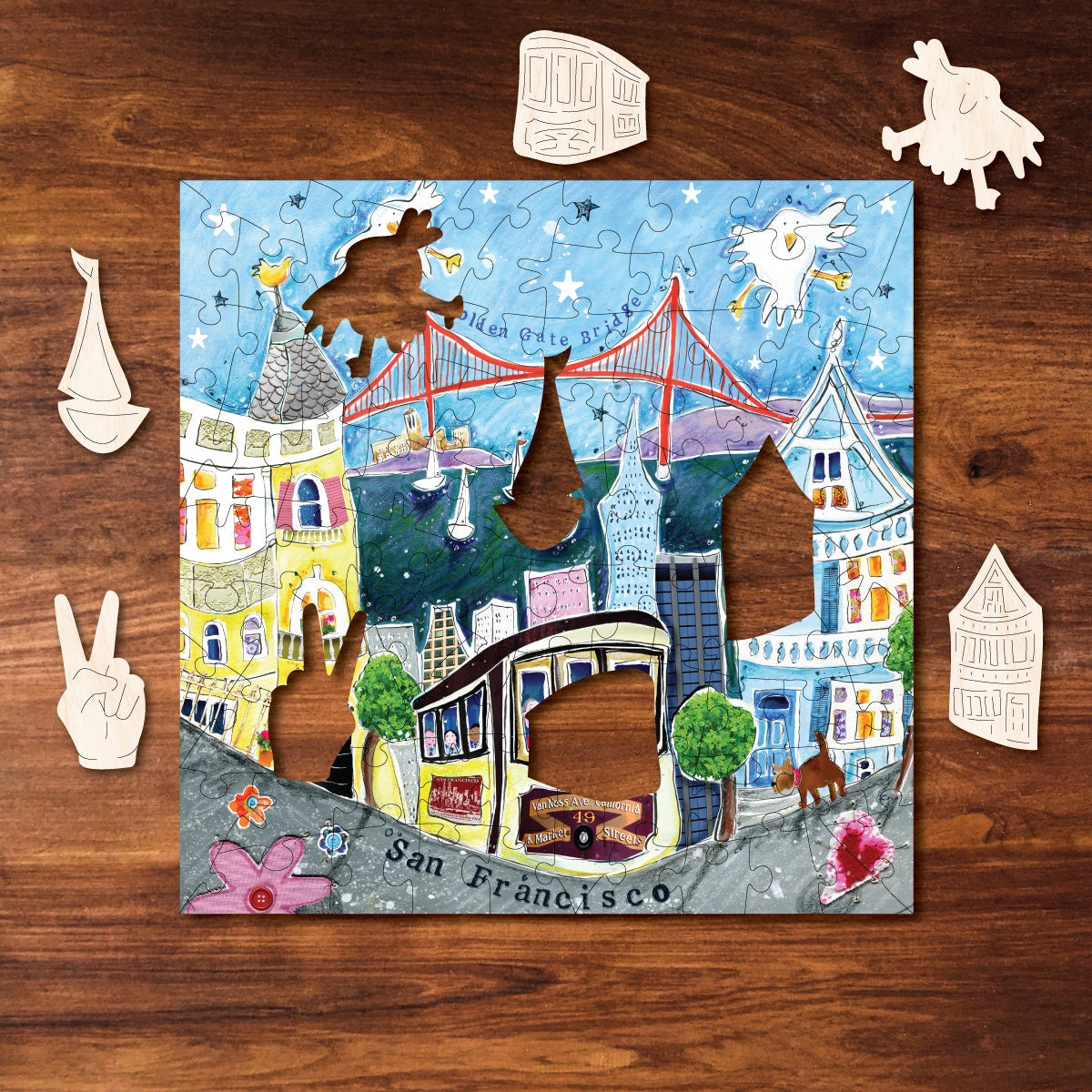 San Francisco MINI QT Victory Wooden Puzzles