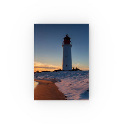 'Winter Lighthouse Sunrise Walk' Hard Backed Journal - Perfect for Inspiration and Reflection