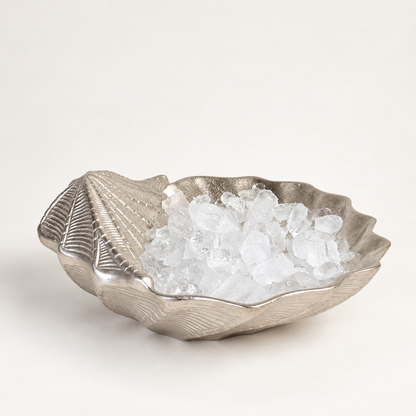 Clamshell Solid Champagne Ice Bucket ~ Wine Cooler