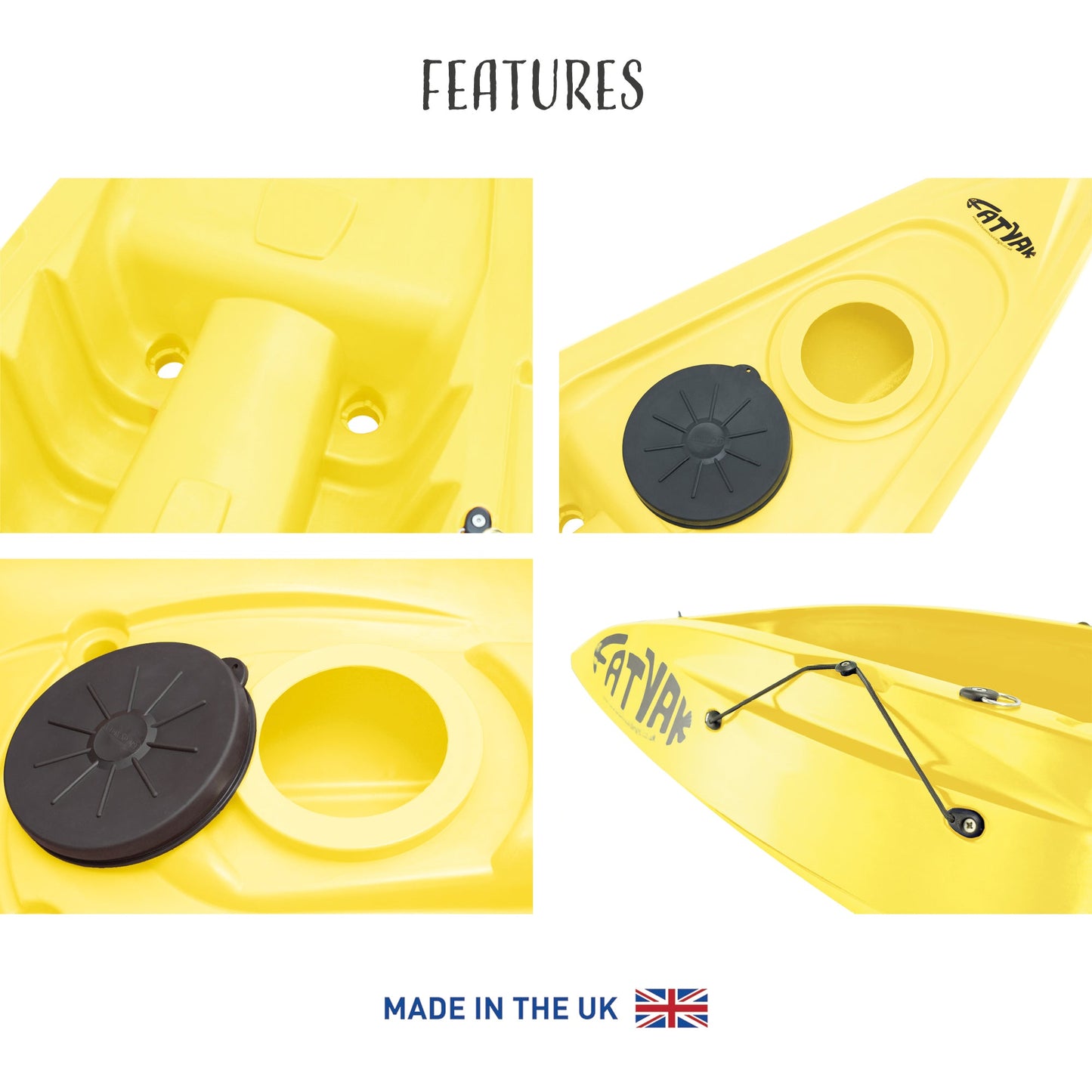 Kaafu Solo Fishing Kayak | Plastic Neutral | Yellow | Complete Package