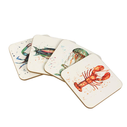 Meg Hawkins Coastal Creatures Coasters, Set of 4
